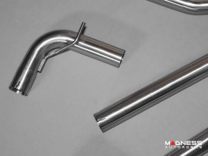 FIAT 124 Performance Exhaust by MADNESS - Monza - Dual Exit w/ Carbon Fiber Quad Tips V1